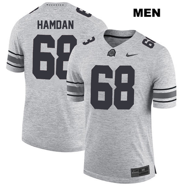 Ohio State Buckeyes Men's Zaid Hamdan #68 Gray Authentic Nike College NCAA Stitched Football Jersey LH19B15MQ